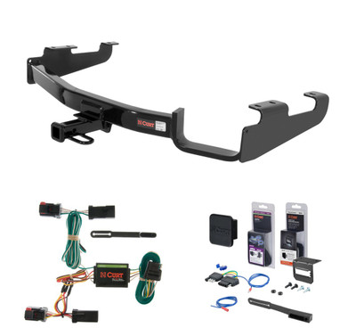 1996 - 2000 Dodge Grand Caravan Excluding Stow 'n Go and Sport Curt 1-1/4" Class 2 Trailer Tow Hitch + 5-Flat Wiring Kit Tow Boat/Utility Trailer with Surge Brakes 12362
