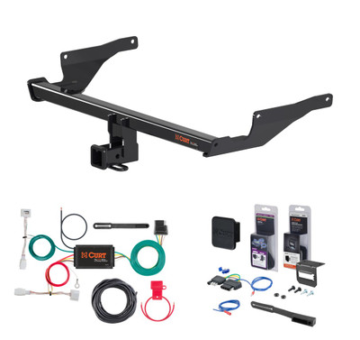 2017 - 2021 Mazda CX-5 Excluding diesel Curt 2" Class 3 Trailer Tow Hitch + 5-Flat Wiring Kit Tow Boat/Utility Trailer with Surge Brakes 13315