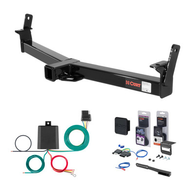 1991 - 1994 Mazda Navajo Curt 2" Class 3 Trailer Tow Hitch + 5-Flat Wiring Kit Tow Boat/Utility Trailer with Surge Brakes 13033