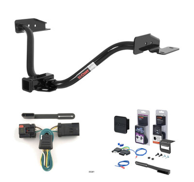 2004 - 2008 Chrysler Pacifica Excluding hybrid Curt 2" Class 3 Trailer Tow Hitch + 5-Flat Wiring Kit Tow Boat/Utility Trailer with Surge Brakes 13529-1