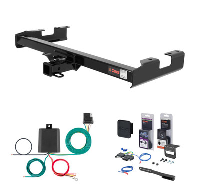 2001 - 2006 Chevrolet Silverado 3500 6' bed, excluding factory receiver, Tommy Gate lift or cab & chassis Curt 2" Class 3 Trailer Tow Hitch + 5-Flat Wiring Kit Tow Boat/Utility Trailer with Surge Brakes 13108