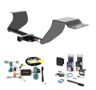 2011 - 2013 Ford Fiesta Hatchback Curt 1-1/4" Class 1 Trailer Tow Hitch + 5-Flat Wiring Kit Tow Boat/Utility Trailer with Surge Brakes 11067