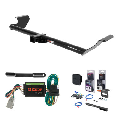 1999 - 2004 Honda Odyssey Curt 2" Class 3 Trailer Tow Hitch + 5-Flat Wiring Kit Tow Boat/Utility Trailer with Surge Brakes 13068