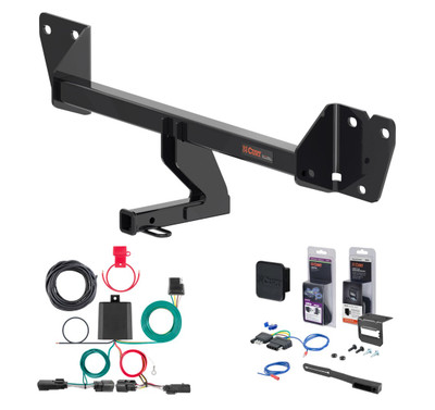 2020 - 2026 Buick Encore GX Excluding hands free liftgate & With LED taillights Curt 1-1/4" Class 1 Trailer Tow Hitch + 5-Flat Wiring Kit Tow Boat/Utility Trailer with Surge Brakes 11612