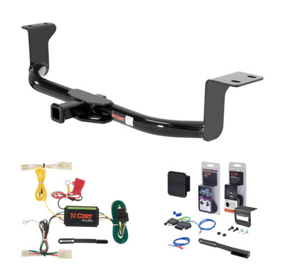 2012 - 2017 Toyota Prius V Curt 1-1/4" Class 1 Trailer Tow Hitch + 5-Flat Wiring Kit Tow Boat/Utility Trailer with Surge Brakes 11276