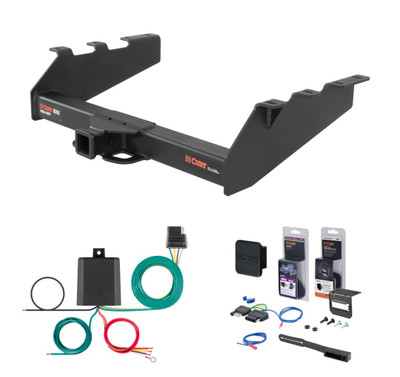 1994 - 1998 Dodge Ram 3500 With factory bumper Curt 2" Class 5 Trailer Tow Hitch + 5-Flat Wiring Kit Tow Boat/Utility Trailer with Surge Brakes 15318