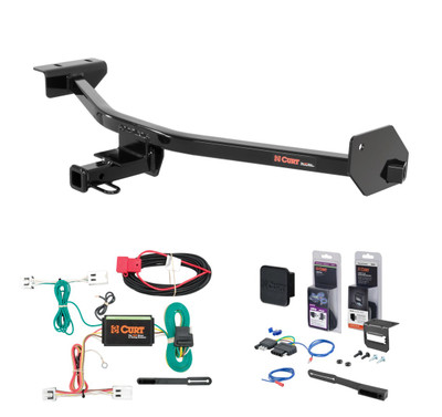 2011 - 2017 Nissan Leaf Curt 1-1/4" Class 1 Trailer Tow Hitch + 5-Flat Wiring Kit Tow Boat/Utility Trailer with Surge Brakes 11396