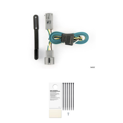 CURT Custom Wiring Harness, 4-Way Flat Output, Select Ford F-250, F-350 Super Duty Trailer Connector Kit