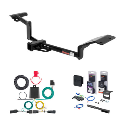 2009 - 2019 Ford Flex With dual exhaust Curt 2" Class 3 Trailer Tow Hitch + 5-Flat Wiring Kit Tow Boat/Utility Trailer with Surge Brakes 13110