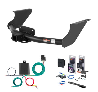2011 - 2018 RAM 1500 Excluding factory receiver Curt 2" Class 5 Trailer Tow Hitch + 5-Flat Wiring Kit Tow Boat/Utility Trailer with Surge Brakes 15572