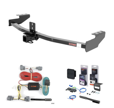 2006 - 2014 Honda Ridgeline Curt 2" Class 3 Trailer Tow Hitch + 5-Flat Wiring Kit Tow Boat/Utility Trailer with Surge Brakes 13385