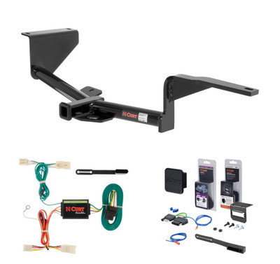 2012 Hyundai Accent Hatchback Curt 1-1/4" Class 1 Trailer Tow Hitch + 5-Flat Wiring Kit Tow Boat/Utility Trailer with Surge Brakes 11250