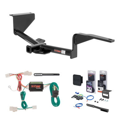 2012 - 2017 Hyundai Accent Sedan Curt 1-1/4" Class 1 Trailer Tow Hitch + 5-Flat Wiring Kit Tow Boat/Utility Trailer with Surge Brakes 11250