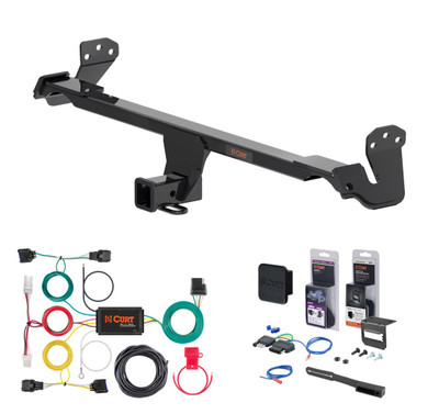 2018 - 2023 Hyundai Kona Curt 2" Class 3 Trailer Tow Hitch + 5-Flat Wiring Kit Tow Boat/Utility Trailer with Surge Brakes 13610