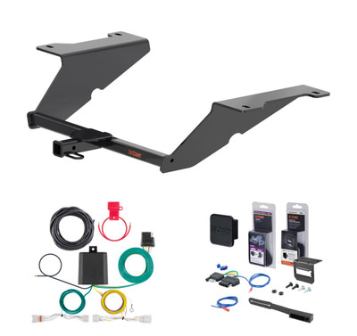 2024 - 2026 Hyundai Sonata Excluding N Line Curt 1-1/4" Class 1 Trailer Tow Hitch + 5-Flat Wiring Kit Tow Boat/Utility Trailer with Surge Brakes 11673