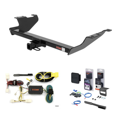 2008 - 2010 Scion xB Curt 1-1/4" Class 2 Trailer Tow Hitch + 5-Flat Wiring Kit Tow Boat/Utility Trailer with Surge Brakes 12490