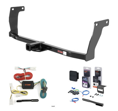 2006 - 2010 Hyundai Sonata Hybrid Only Curt 1-1/4" Class 1 Trailer Tow Hitch + 5-Flat Wiring Kit Tow Boat/Utility Trailer with Surge Brakes 11325