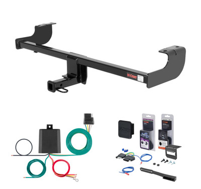 2007 Scion xB Curt 1-1/4" Class 1 Trailer Tow Hitch + 5-Flat Wiring Kit Tow Boat/Utility Trailer with Surge Brakes 11487