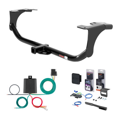 2008 - 2015 Smart Fortwo Excluding Brabus Curt 1-1/4" Class 1 Trailer Tow Hitch + 5-Flat Wiring Kit Tow Boat/Utility Trailer with Surge Brakes 11020