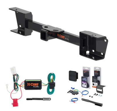 2019 - 2026 Subaru Ascent Curt nan Class 3 Trailer Tow Hitch + 5-Flat Wiring Kit Tow Boat/Utility Trailer with Surge Brakes 13448