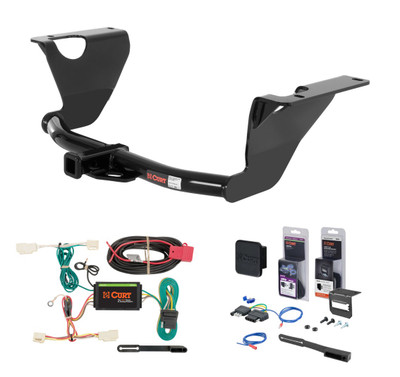 2015 - 2019 Subaru Legacy Sedan Curt 1-1/4" Class 2 Trailer Tow Hitch + 5-Flat Wiring Kit Tow Boat/Utility Trailer with Surge Brakes 12290