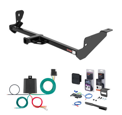 2000 - 2007 Ford Focus Hatchback, excluding SVT and SAP Curt 1-1/4" Class 1 Trailer Tow Hitch + 5-Flat Wiring Kit Tow Boat/Utility Trailer with Surge Brakes 11294