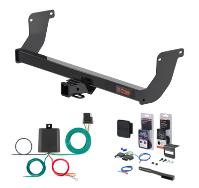 2023 - 2026 Lexus RX350h Curt 2" Class 3 Trailer Tow Hitch + 5-Flat Wiring Kit Tow Boat/Utility Trailer with Surge Brakes 13579