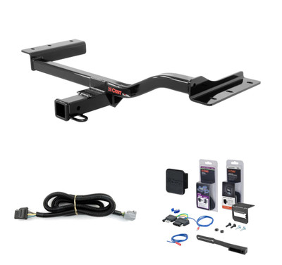 2016 - 2020 Lexus RX450h Excluding F Sport Curt 2" Class 3 Trailer Tow Hitch + 5-Flat Wiring Kit Tow Boat/Utility Trailer with Surge Brakes 13282
