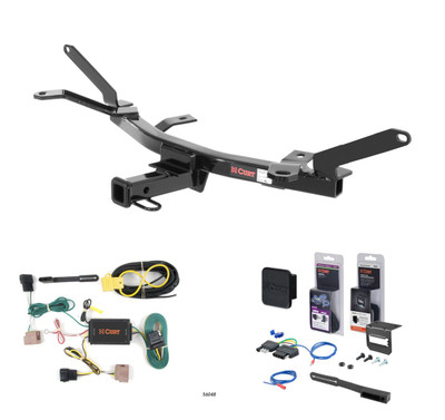 2006 - 2009 Ford Fusion Curt 1-1/4" Class 1 Trailer Tow Hitch + 5-Flat Wiring Kit Tow Boat/Utility Trailer with Surge Brakes 11329