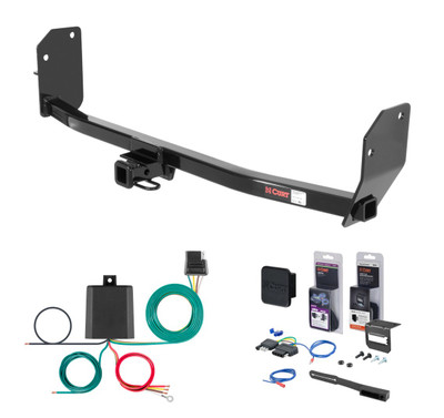 2005 - 2008 Ford Mustang Convertible, excluding GT Curt 1-1/4" Class 1 Trailer Tow Hitch + 5-Flat Wiring Kit Tow Boat/Utility Trailer with Surge Brakes 11312