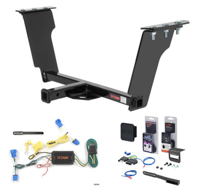 2008 - 2013 Cadillac CTS Sedan Curt 1-1/4" Class 1 Trailer Tow Hitch + 5-Flat Wiring Kit Tow Boat/Utility Trailer with Surge Brakes 11307