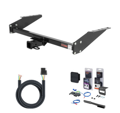 1995 - 2005 Chevrolet Astro 16" spare requires relocation Curt 2" Class 3 Trailer Tow Hitch + 5-Flat Wiring Kit Tow Boat/Utility Trailer with Surge Brakes 13035
