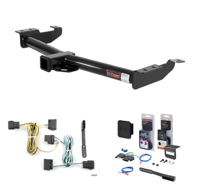 2004 - 2014 Ford E-150 Curt 2" Class 3 Trailer Tow Hitch + 5-Flat Wiring Kit Tow Boat/Utility Trailer with Surge Brakes 13055