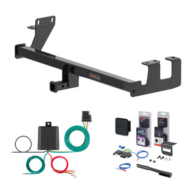 2018 - 2022 Ford EcoSport Curt 1-1/4" Class 2 Trailer Tow Hitch + 5-Flat Wiring Kit Tow Boat/Utility Trailer with Surge Brakes 12188