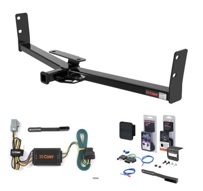 2005 - 2006 Chevrolet Equinox Curt 1-1/4" Class 2 Trailer Tow Hitch + 5-Flat Wiring Kit Tow Boat/Utility Trailer with Surge Brakes 12291