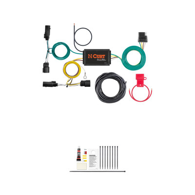 CURT 56432 Vehicle-Side Custom 4-Pin Trailer Wiring Harness, Fits Select Ford Escape