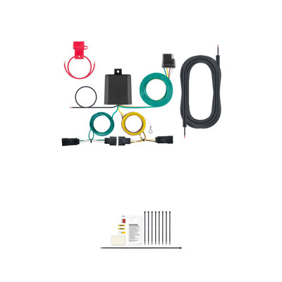 CURT Custom Wiring Harness, 4-Way Flat Output, Select Buick Regal TourX Trailer Connector Kit