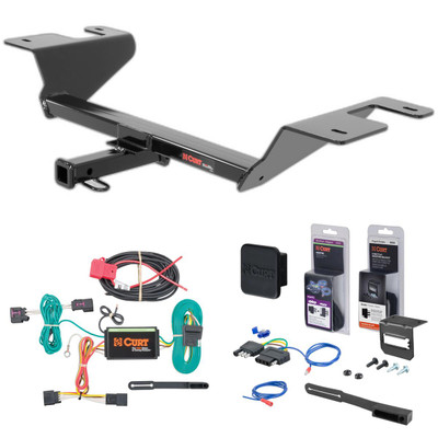 2016 Chevrolet Cruze Limited Curt 1-1/4" Class 1 Trailer Tow Hitch + 5-Flat Wiring Kit Tow Boat/Utility Trailer with Surge Brakes 11425