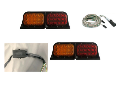 AG LED Light Kit with 7-Pin Plug – 6′ Main Cord, 29′ Side Leads, Dual Amber & Red LEDs, Weatherpack Connectors