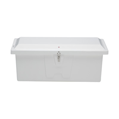 Taylor Made Stow N? Go Low-Profile Fiberglass Dock Box, Medium (18"H X 48"W X 20"D), White #83557