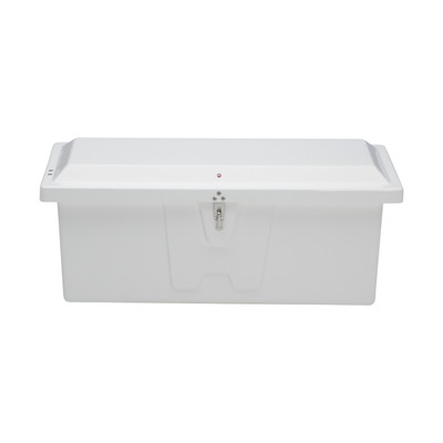 Taylor Made Stow N Go Low-Profile Fiberglass Dock Box, Medium (18"H X 48"W X 20"D), White #83557