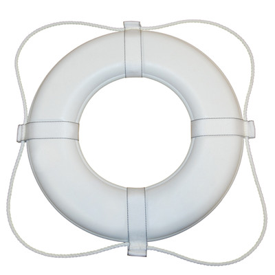 Taylor Made Vinyl Coated Foam Life Rings USCG Approved, White (20") #365