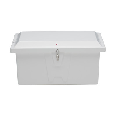 Taylor Made Stow N? Go Low-Profile Fiberglass Dock Box, Small (20"H X 40"W X 19"D), White #83550