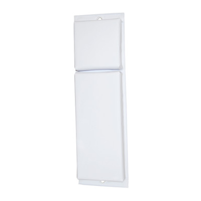 Taylor Made Hull-Saver Vinyl-Covered Contour Boat Fender, White (24" L x 6" W x 2-1/2" D) #322