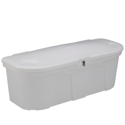 Taylor Made Stow 'N Go White Polyethylene Dock & Patio Storage Box - 67.75" L x 27.75" W x 26" H #123750