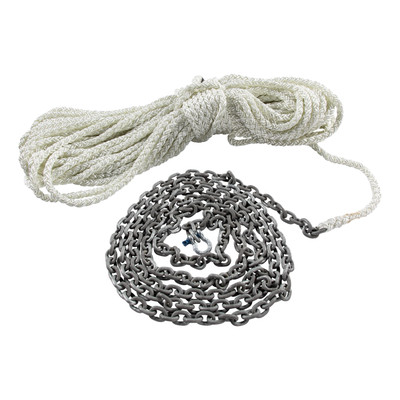 Lewmar Anchor Rode - 15' 1/4" G4 Chain, 300' 1/2" 8-Plait Rope with 5/16" Shackle