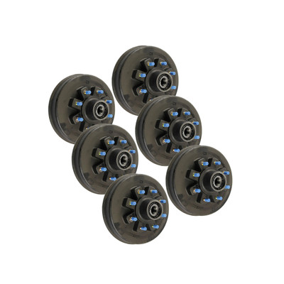 Lippert (6-Pack) 12K Threaded Trailer Idler Hub - , 8 on 6-1/2", 16-17-1/2" Wheel Size, 5/8" Studs - Heavy-Duty Trailer Component LIPKIT31590