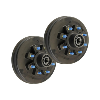 Lippert (2-Pack) 12K Threaded Idler Hub - , 8 on 6-1/2", 16-17-1/2" Wheel, 5/8" Studs, Grease - Heavy-Duty Trailer Component