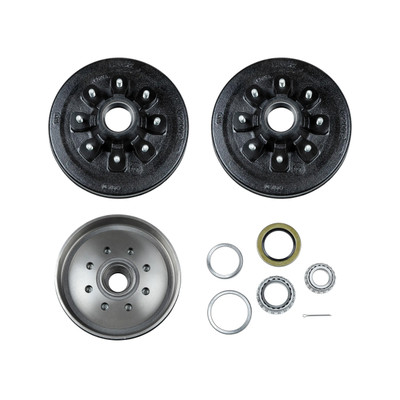 Lippert (2-Pack) 7K lbs 12" Brake Drum Hub for 7,000- Axle - 8 on 6.5", 1/2" Stud (with Bearing Cone) - Heavy-Duty Trailer Component LIPKIT5926D