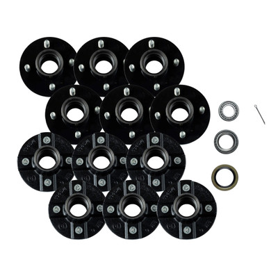 Lippert (6-Pack) 2200 lbs Idler Hub, 4 on 4.0" - 2,200 (with Bearing Cone Kit) - Heavy-Duty Trailer Component